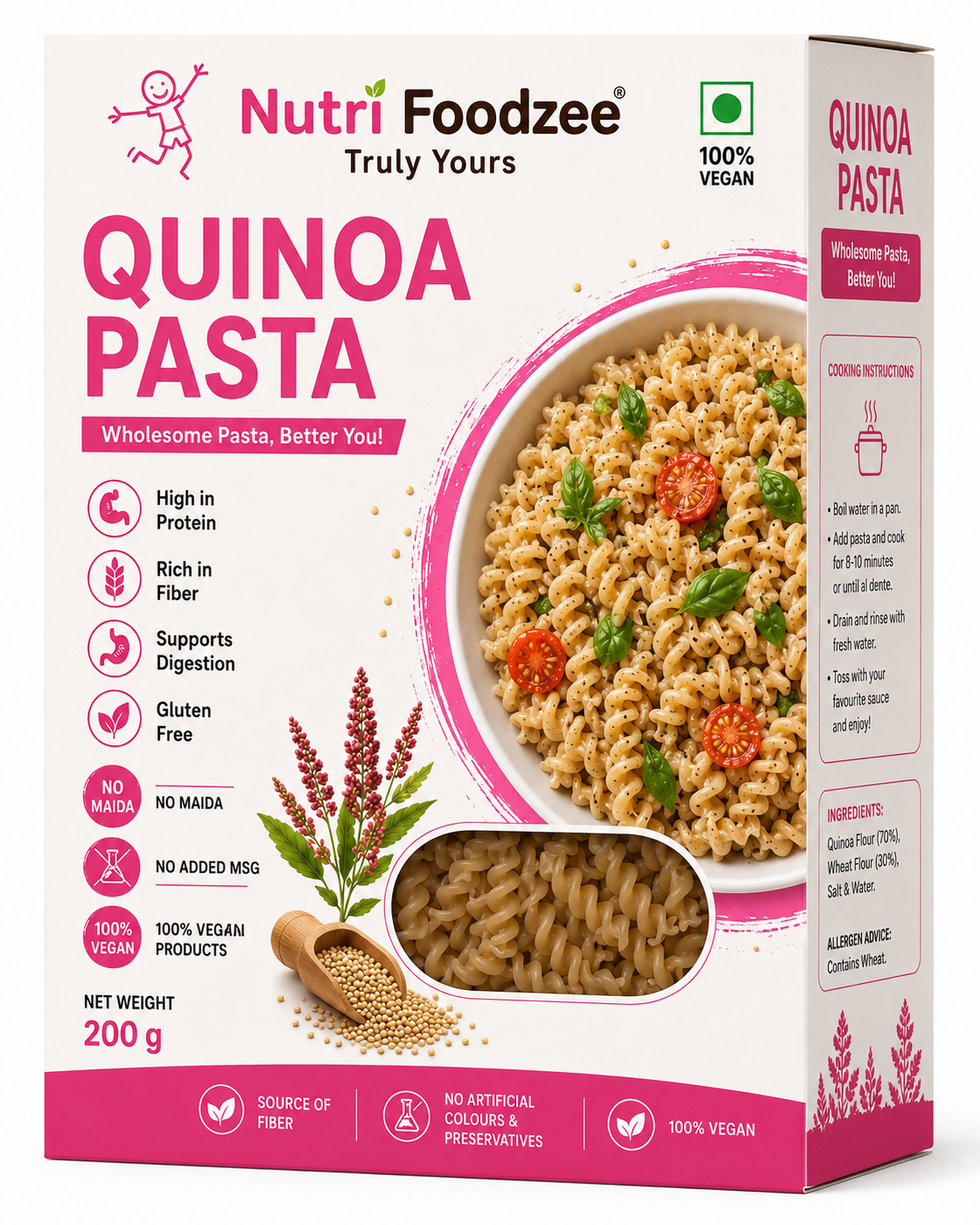 Quinoa Pasta (Pack of 1 - 200 gms)