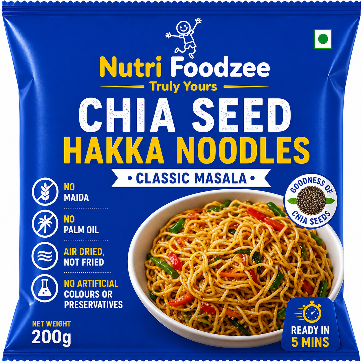 Chiaseed Noodles (Pack of 1 - 200 gms)